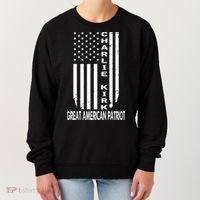 Charlie Kirk Freedom Great American Patriot Flag Women's Sweatshirt thumb 0
