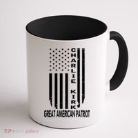 Charlie Kirk Freedom Great American Patriot Flag Coffee Mug thumb 1