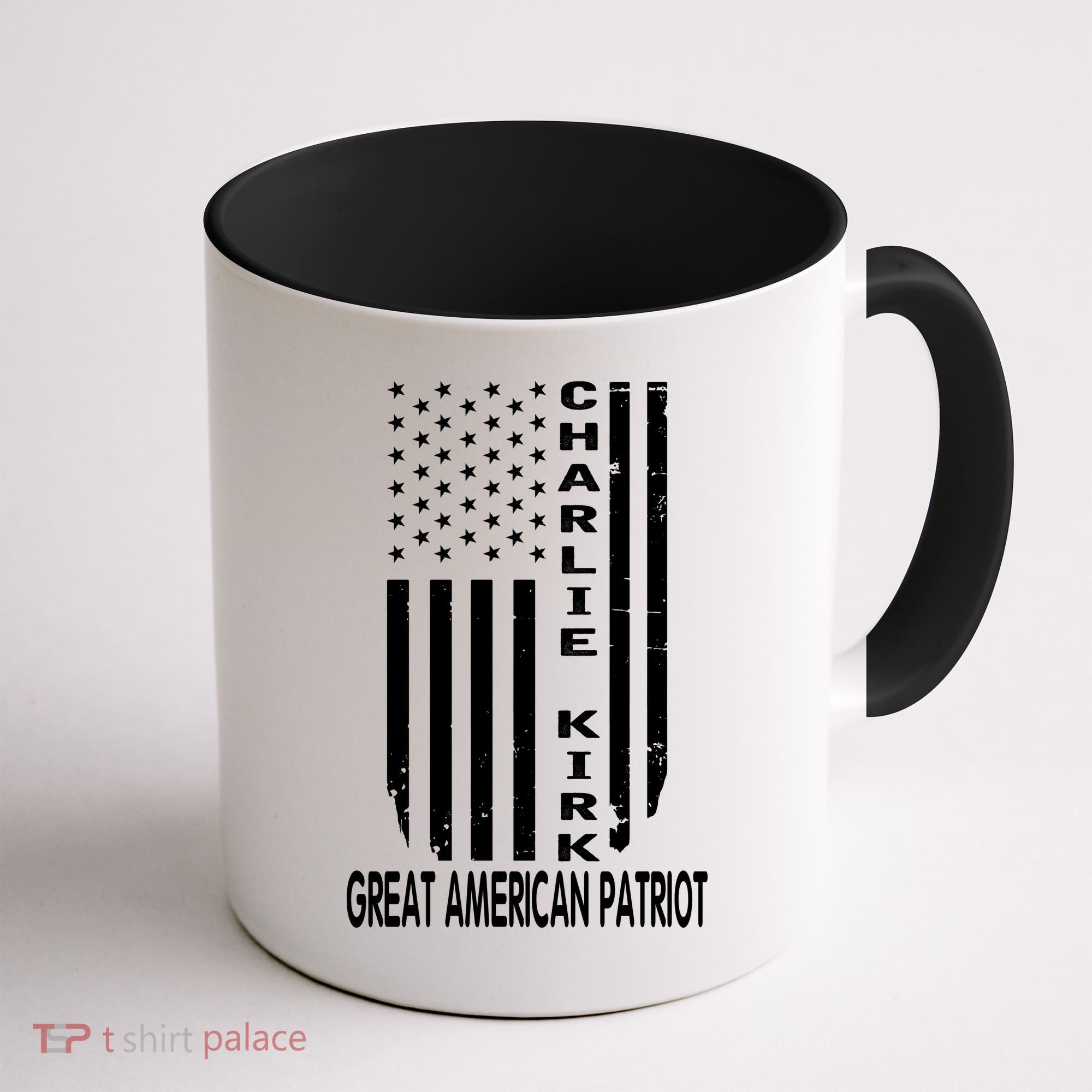 Charlie Kirk Freedom Great American Patriot Flag Coffee Mug