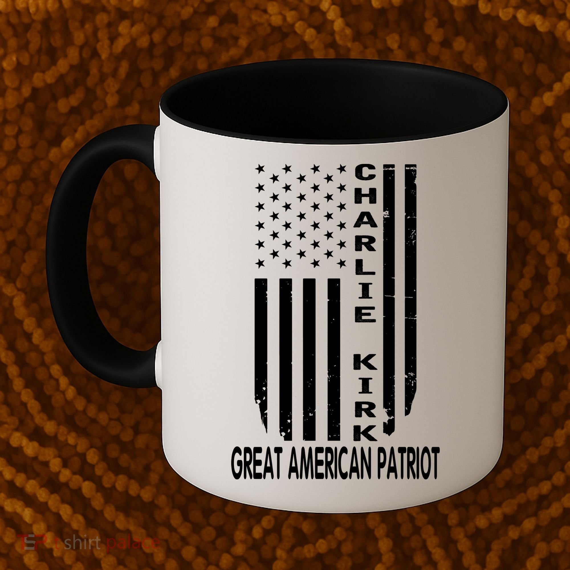 Charlie Kirk Freedom Great American Patriot Flag Coffee Mug