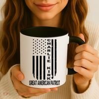 Charlie Kirk Freedom Great American Patriot Flag Coffee Mug thumb 3