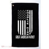 Charlie Kirk Freedom Great American Patriot Flag Golf Towel thumb 0