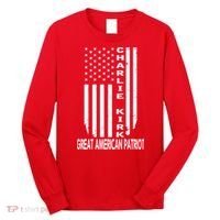 Charlie Kirk Freedom Great American Patriot Flag Long Sleeve Shirt thumb 0