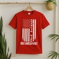 Charlie Kirk Freedom Great American Patriot Flag T-Shirt thumb 2