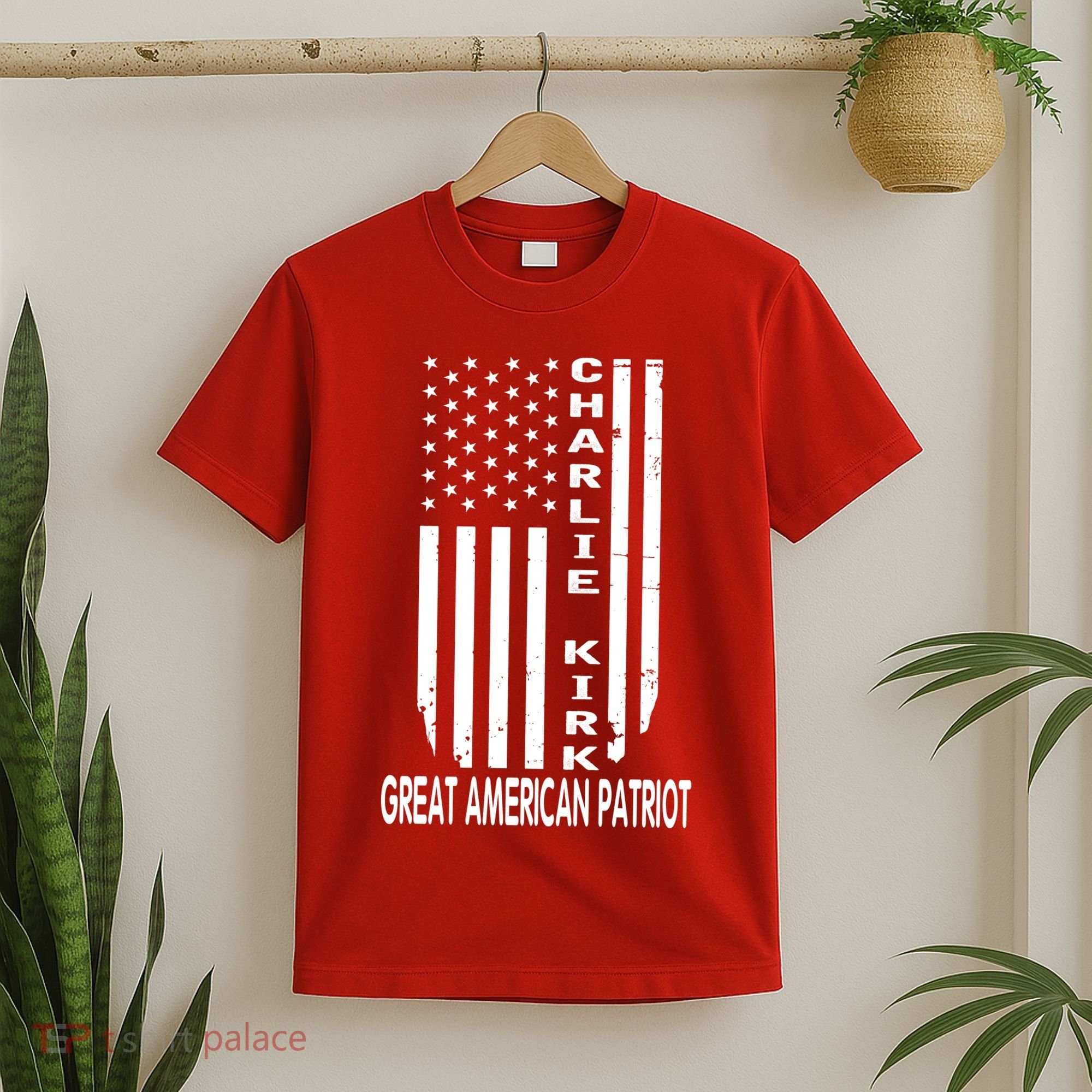 Charlie Kirk Freedom Great American Patriot Flag T-Shirt