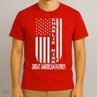 Charlie Kirk Freedom Great American Patriot Flag T-Shirt thumb 3