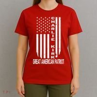 Charlie Kirk Freedom Great American Patriot Flag T-Shirt thumb 4