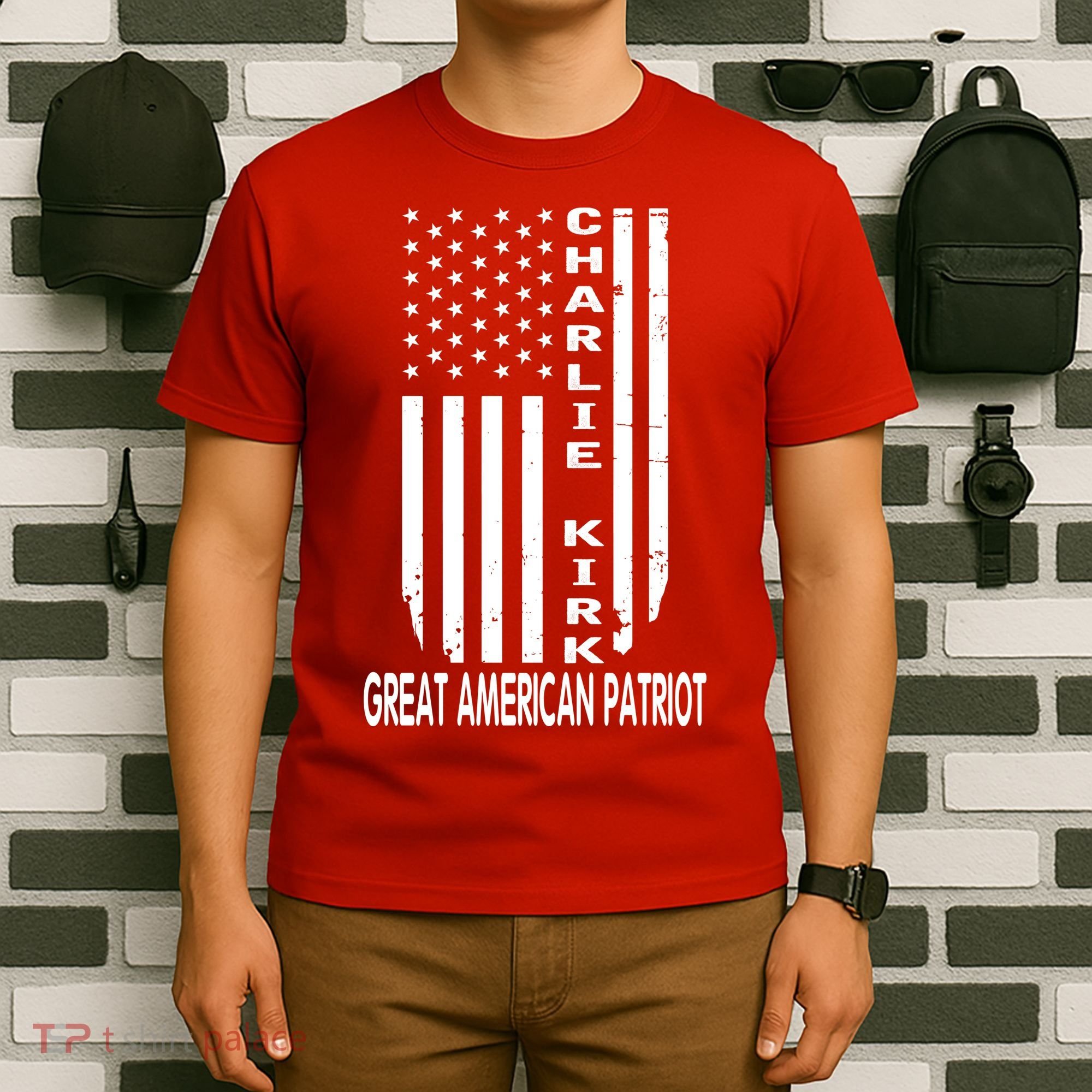Charlie Kirk Freedom Great American Patriot Flag T-Shirt