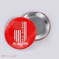 Charlie Kirk Freedom Great American Patriot Flag Button thumb 0