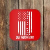Charlie Kirk Freedom Great American Patriot Flag Coaster thumb 0