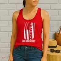 Charlie Kirk Freedom Great American Patriot Flag Women's Tank Top thumb 2
