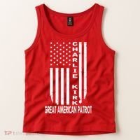 Charlie Kirk Freedom Great American Patriot Flag Tank Top thumb 2