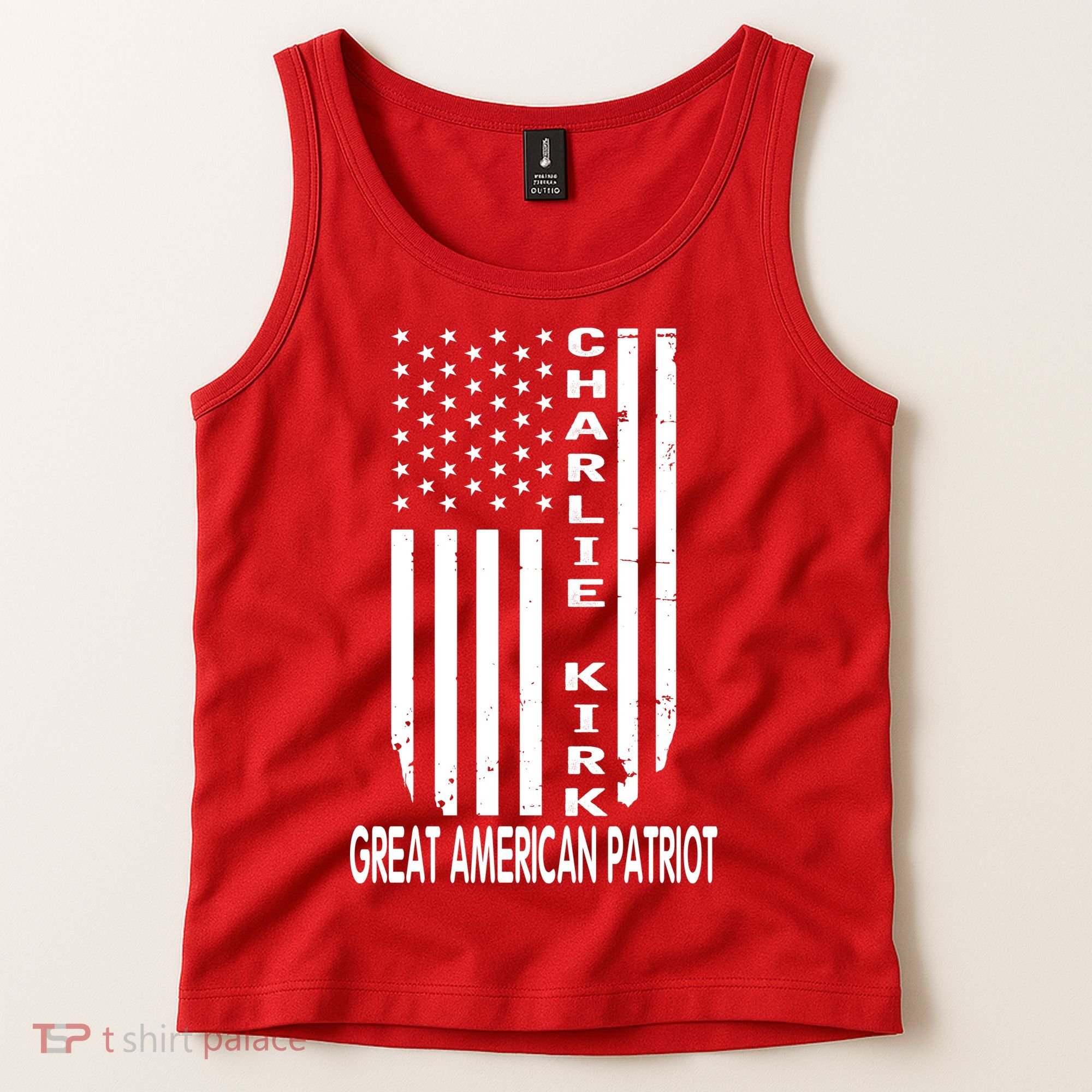 Charlie Kirk Freedom Great American Patriot Flag Tank Top