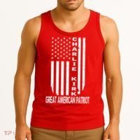 Charlie Kirk Freedom Great American Patriot Flag Tank Top thumb 3