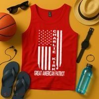 Charlie Kirk Freedom Great American Patriot Flag Tank Top thumb 4