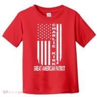 Charlie Kirk Freedom Great American Patriot Flag Toddler T-Shirt thumb 0