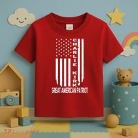Charlie Kirk Freedom Great American Patriot Flag Toddler T-Shirt thumb 3