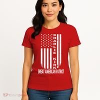 Charlie Kirk Freedom Great American Patriot Flag Women's T-Shirt thumb 4