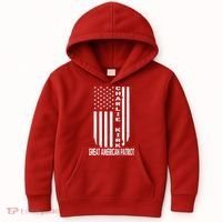 Charlie Kirk Freedom Great American Patriot Flag Kids Hoodie thumb 0