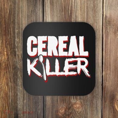 Cereal Killer Funny Halloween Costume Coaster