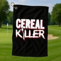 Cereal Killer Funny Halloween Costume Golf Towel thumb 1