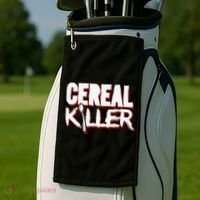 Cereal Killer Funny Halloween Costume Golf Towel thumb 2