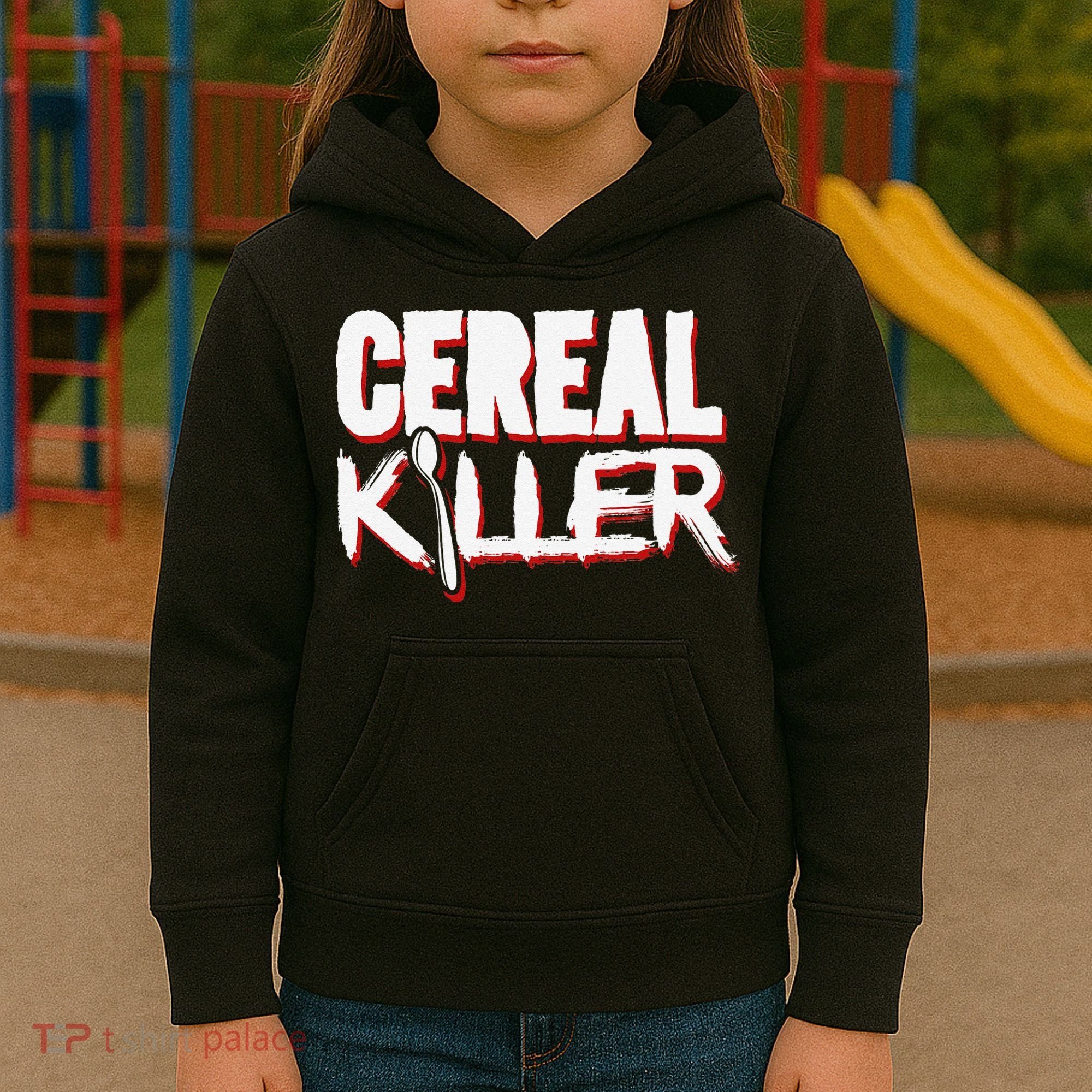 Cereal Killer Funny Halloween Costume Kids Hoodie