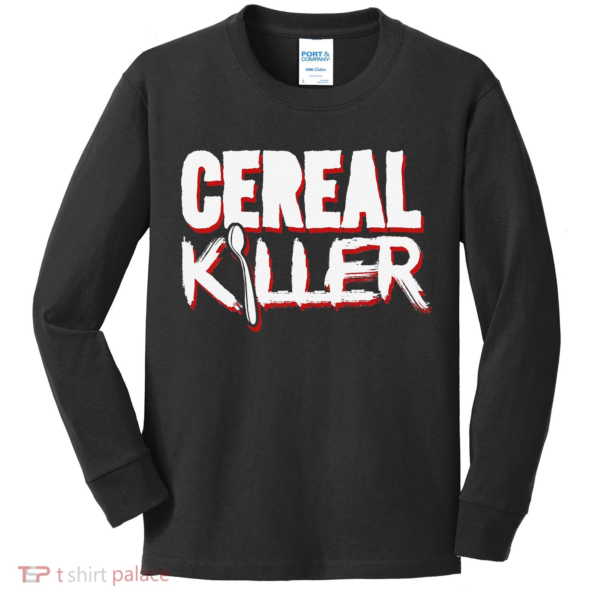 Cereal Killer Funny Halloween Costume Kids Long Sleeve Shirt