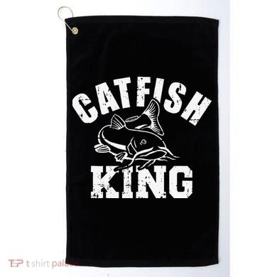 Catfish King Fishing Golf Towel