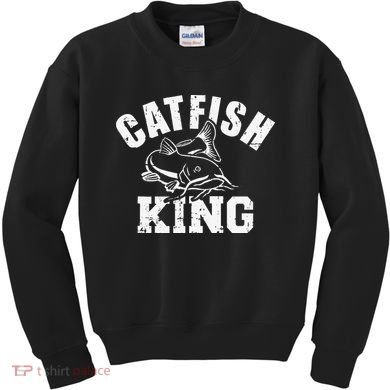 Catfish King Fishing Kids Sweatshirt