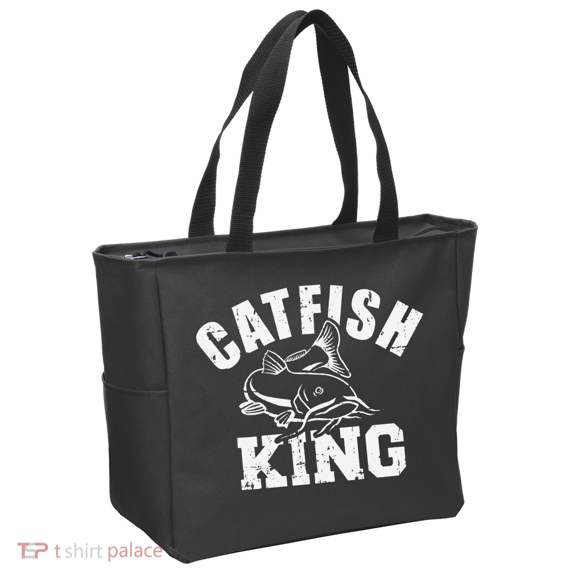 Catfish King Fishing Tote Bag