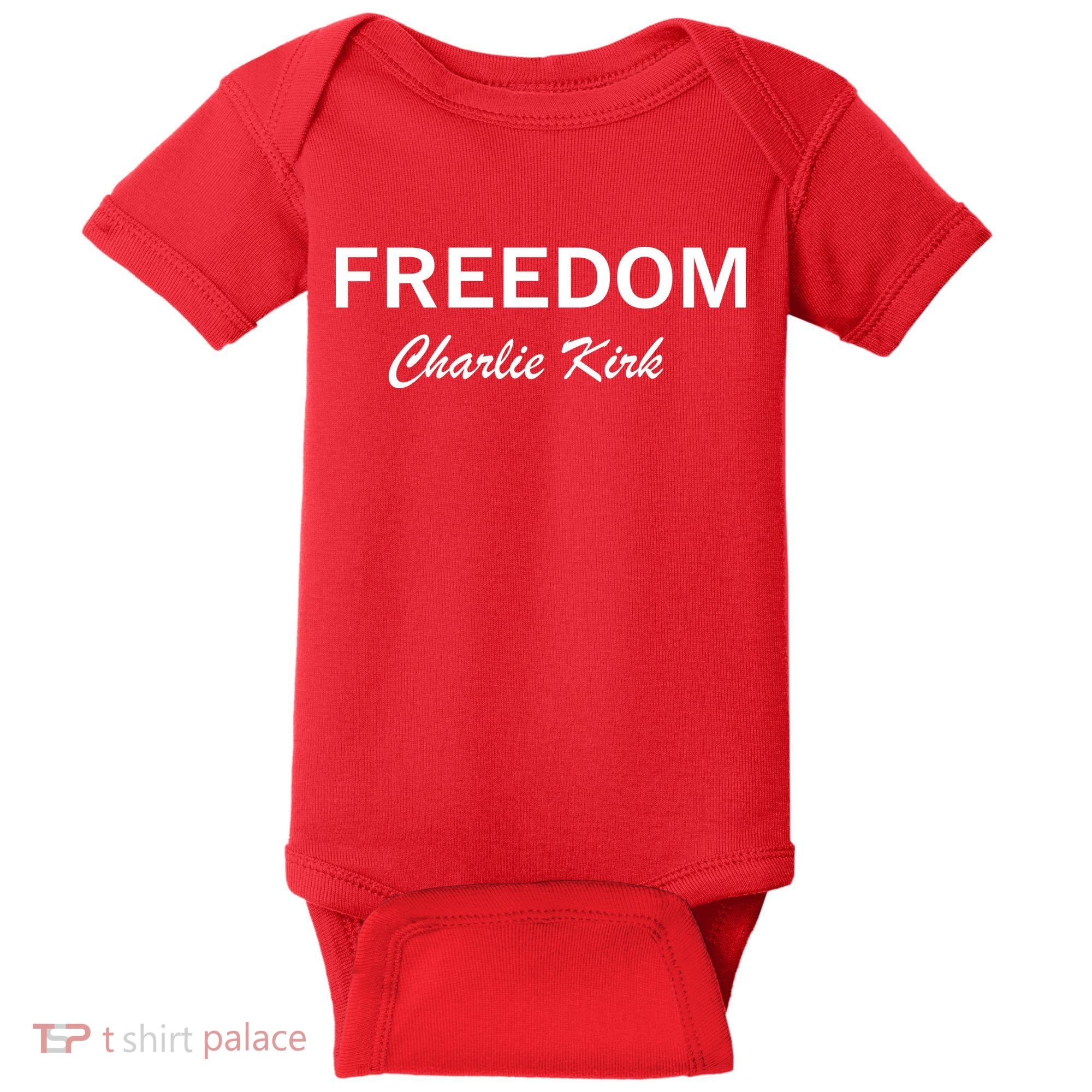 Charlie Kirk Freedom Memorial Support Baby Bodysuit