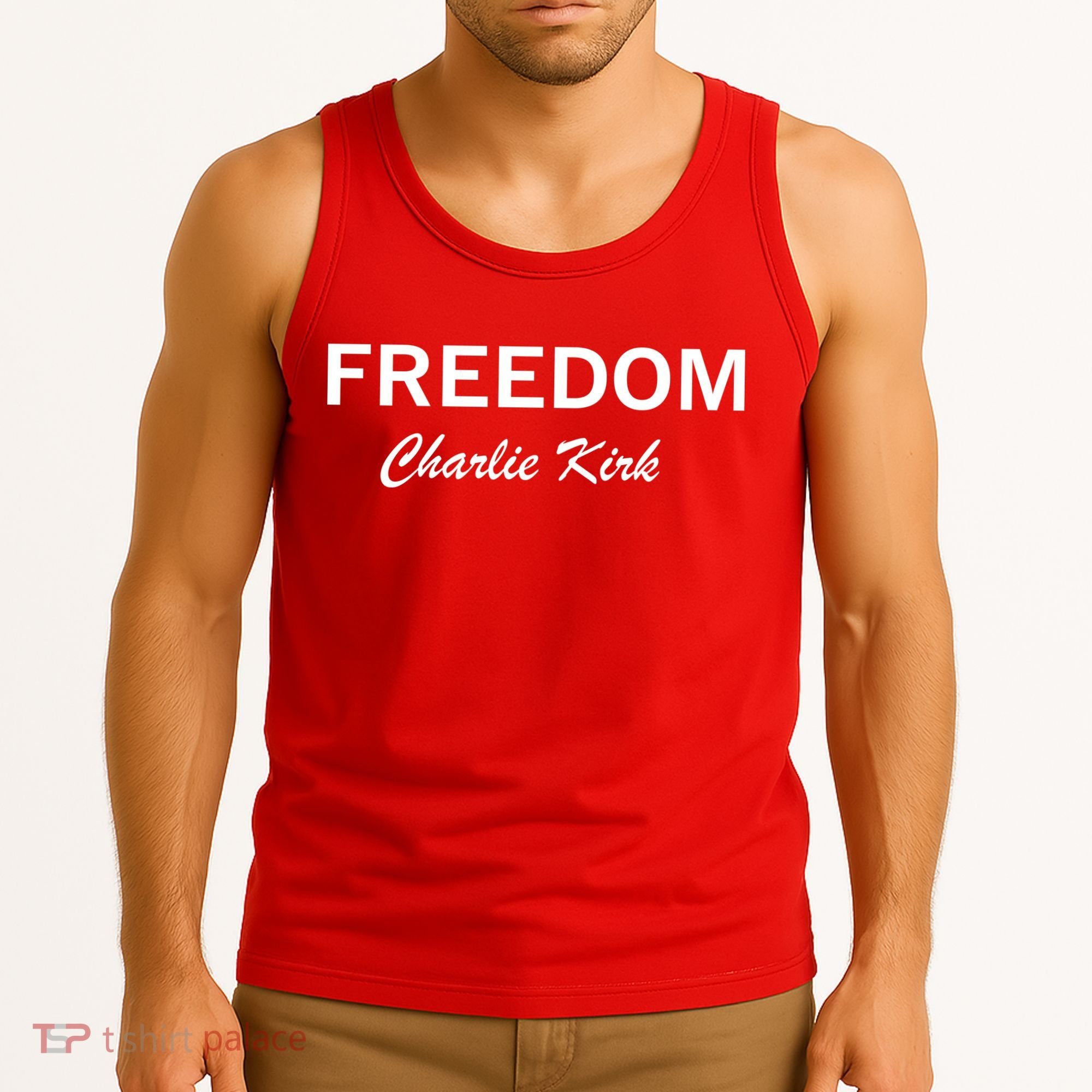 Charlie Kirk Freedom Memorial Support Tank Top
