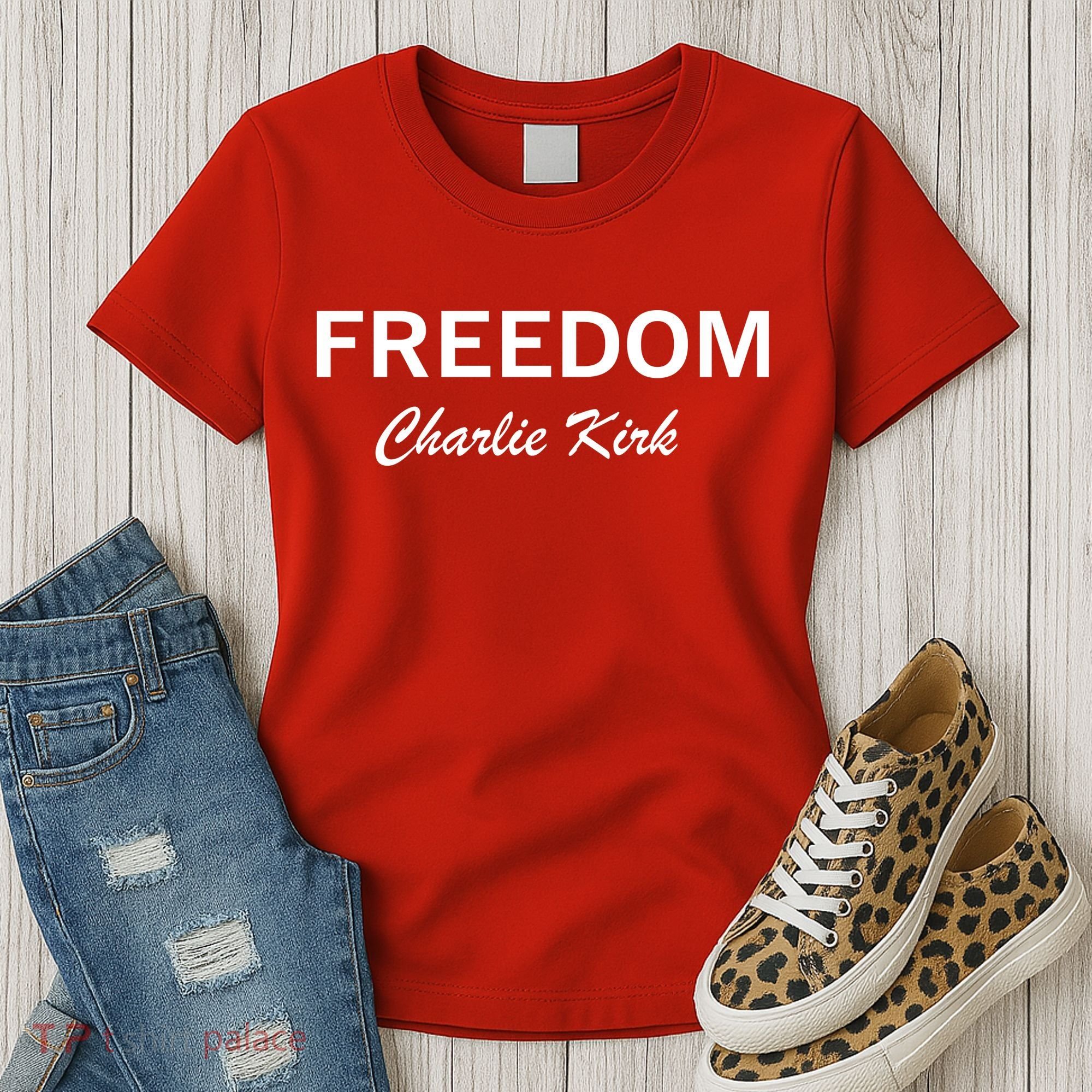 Charlie Kirk Freedom Memorial Support Women's T-Shirt