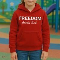 Charlie Kirk Freedom Memorial Support Kids Hoodie thumb 3