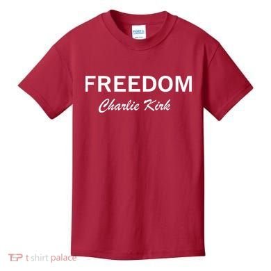 Charlie Kirk Freedom Memorial Support Kids T-Shirt