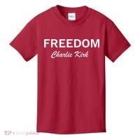Charlie Kirk Freedom Memorial Support Kids T-Shirt thumb 0