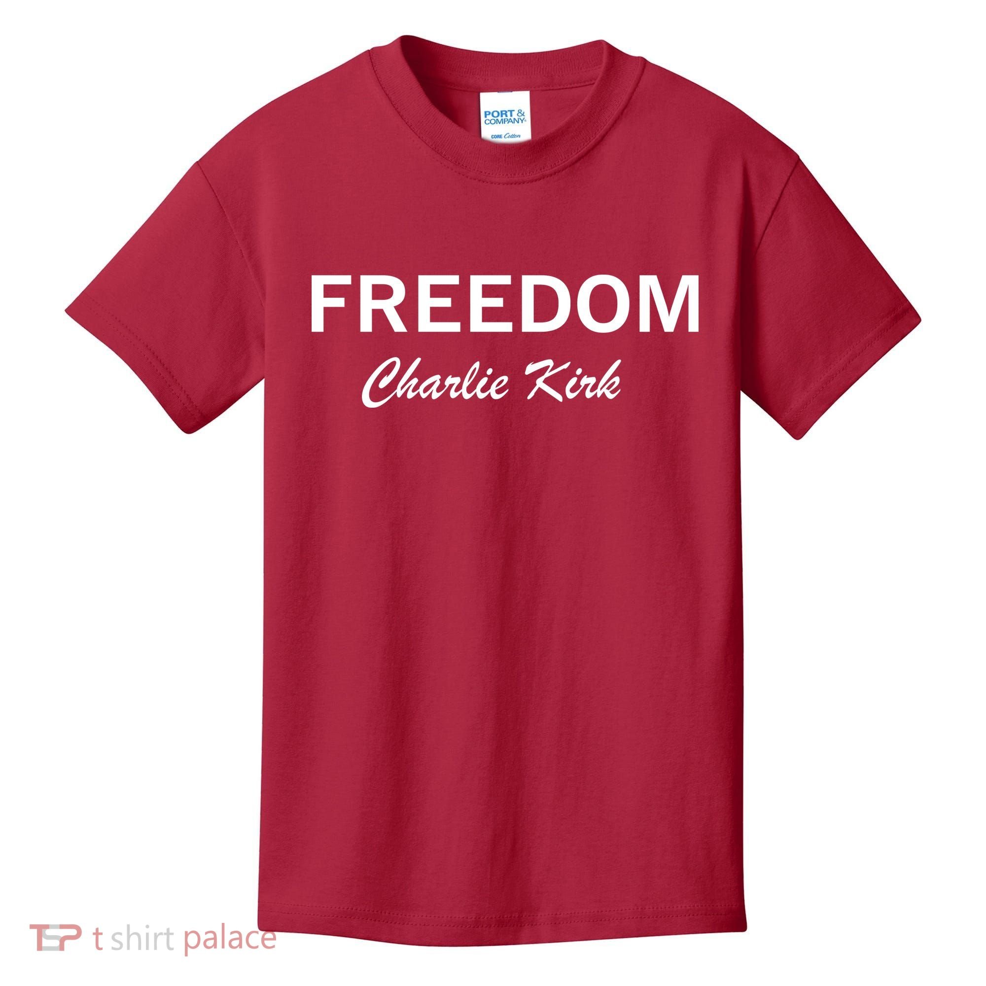 Charlie Kirk Freedom Memorial Support Kids T-Shirt