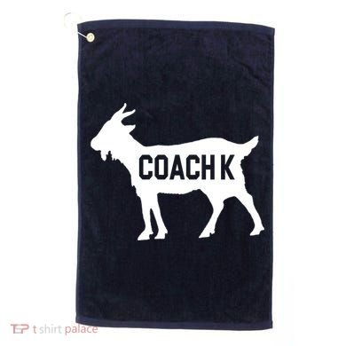 Coach K Goat Golf Towel