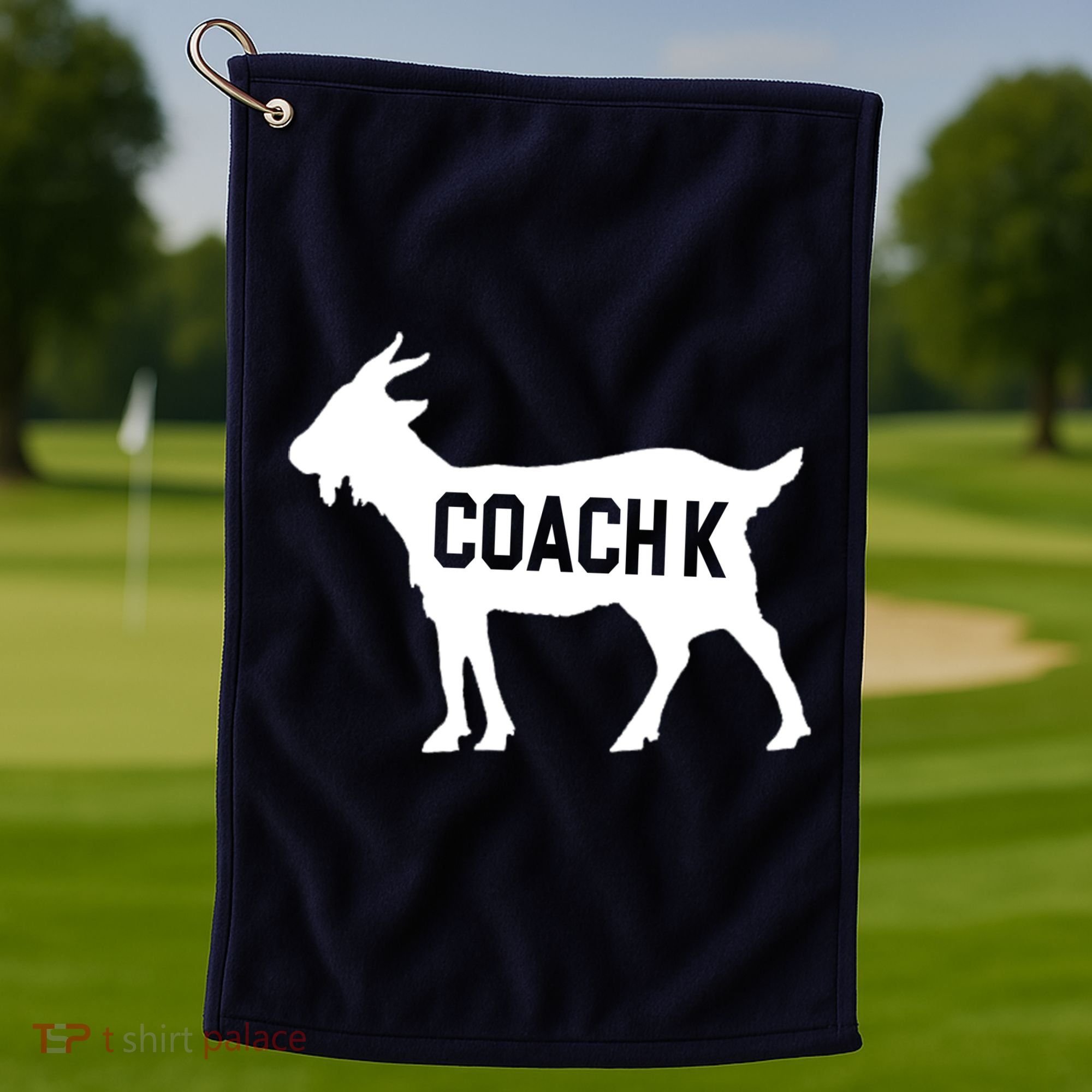 Coach K Goat Golf Towel