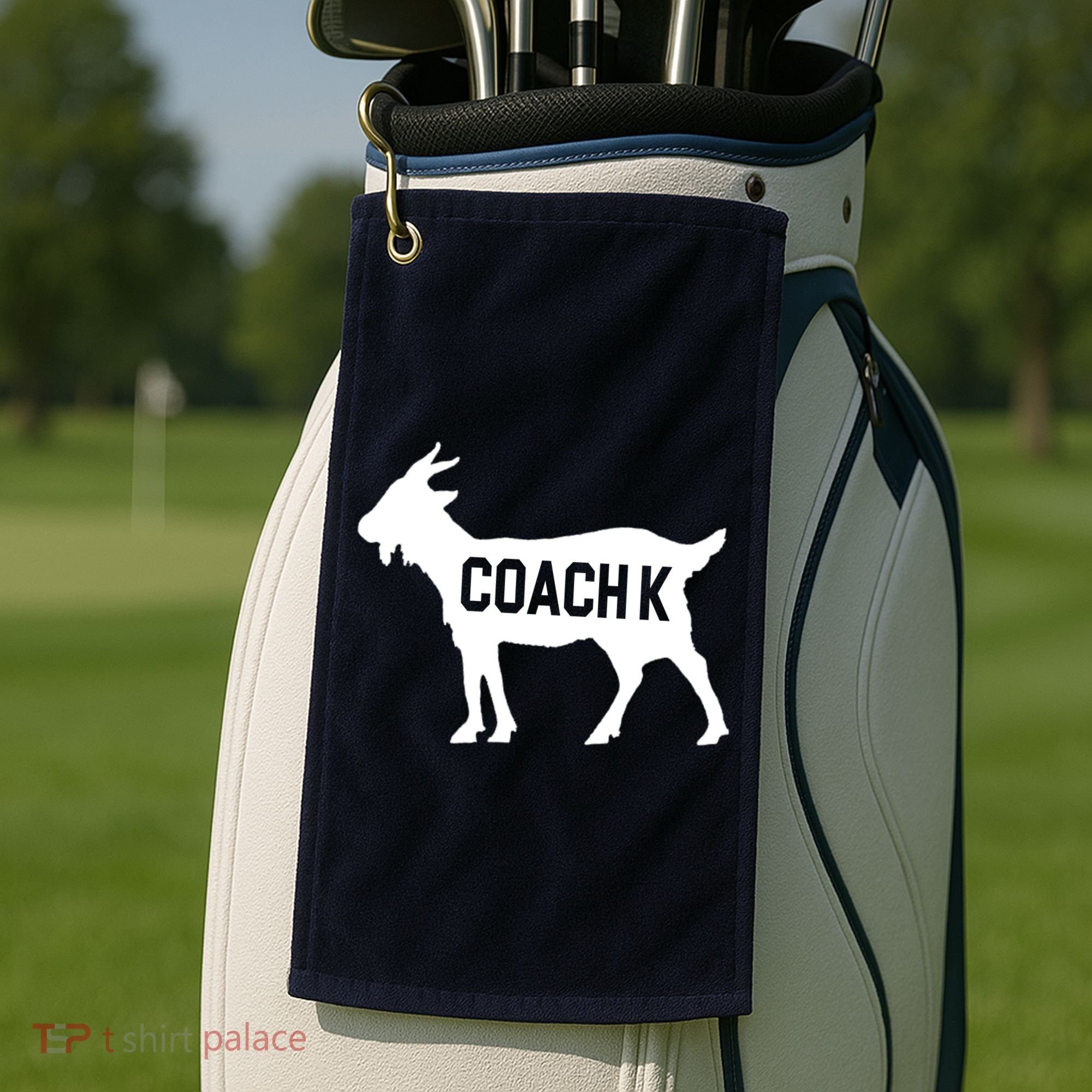 Coach K Goat Golf Towel