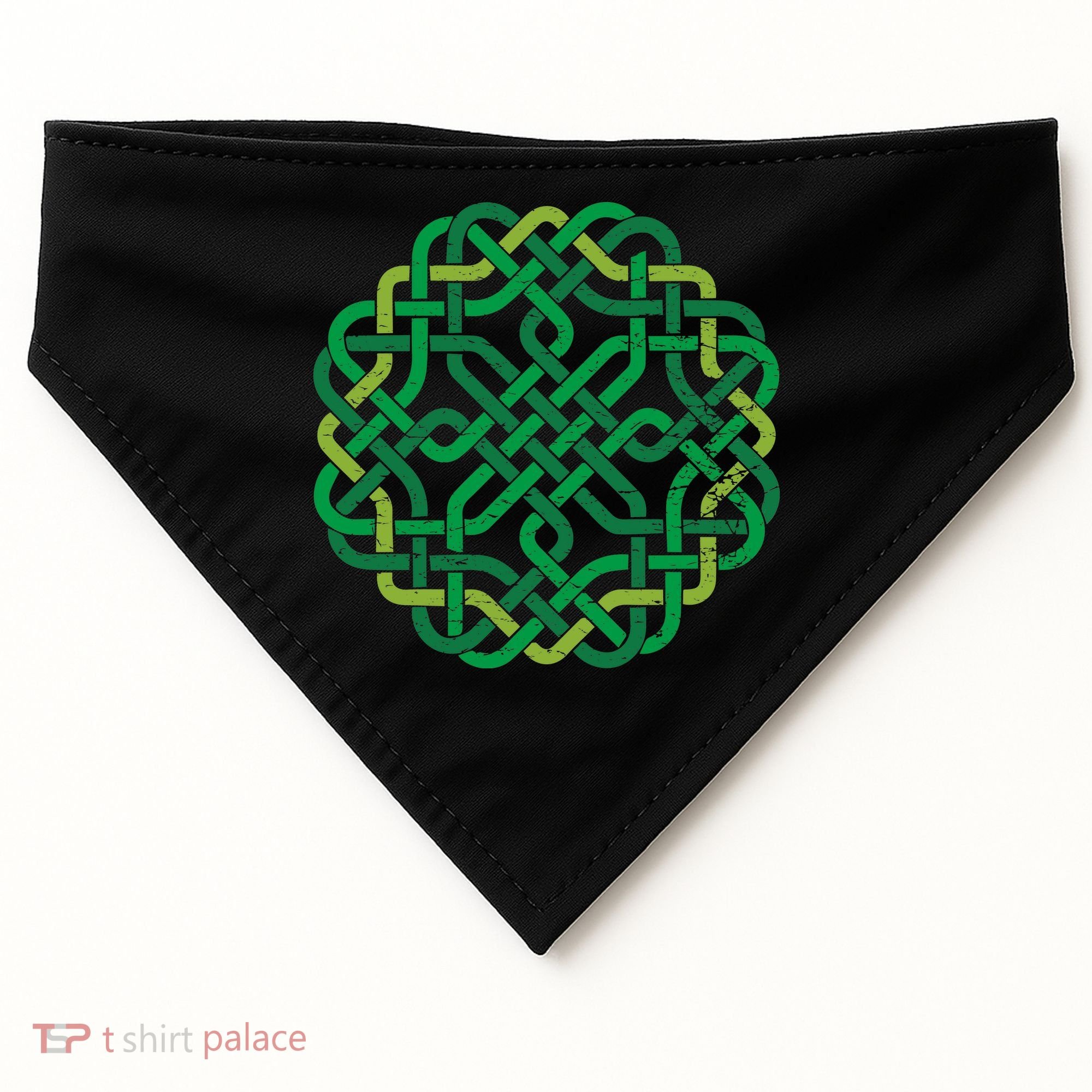 Celtic Knot Gaelic Knotwork St Patrick's Day USA-Made Doggie Bandana