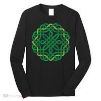 Celtic Knot Gaelic Knotwork St Patrick's Day Long Sleeve Shirt thumb 0