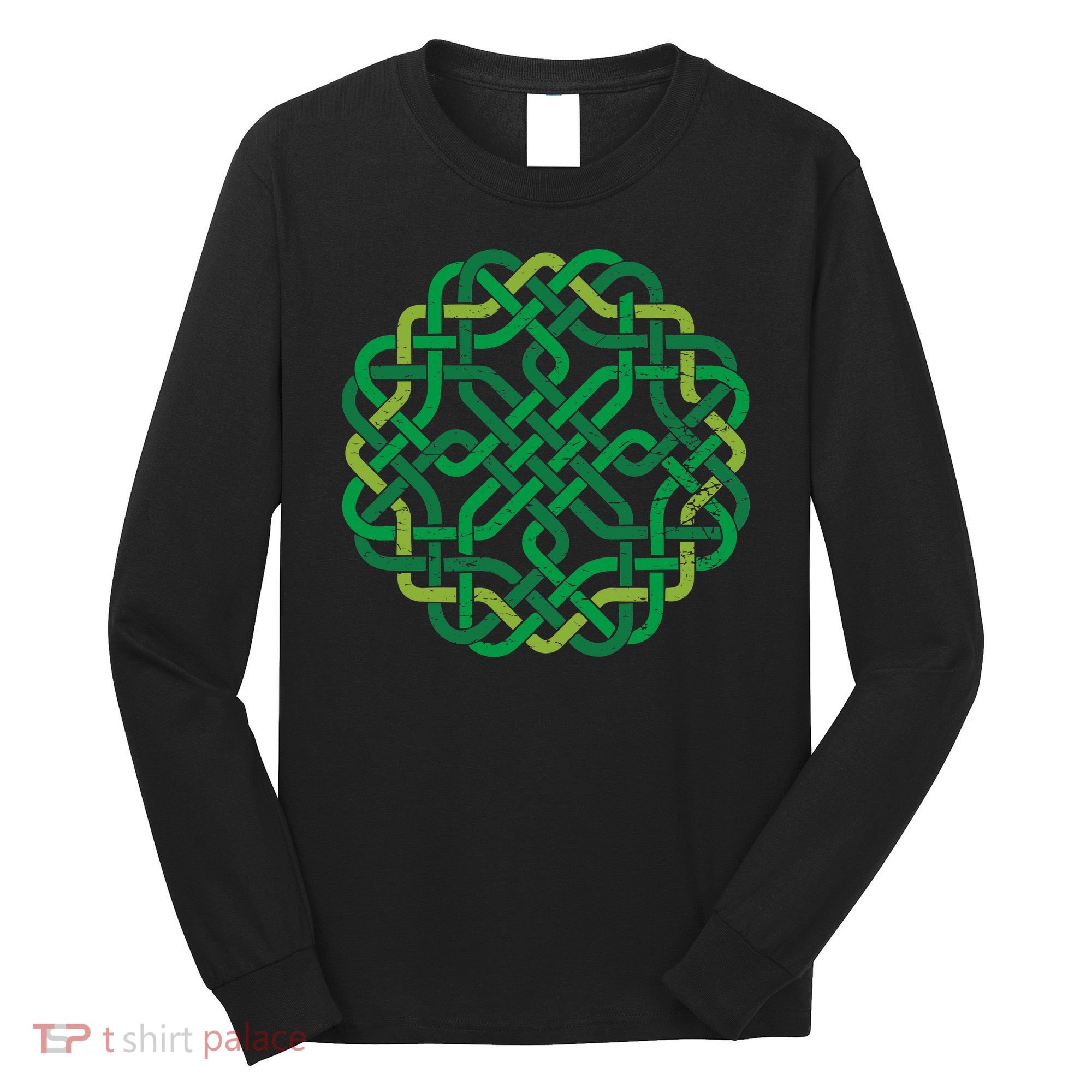 Celtic Knot Gaelic Knotwork St Patrick's Day Long Sleeve Shirt
