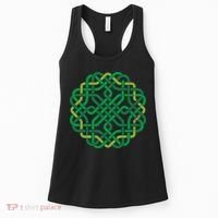 Celtic Knot Gaelic Knotwork St Patrick's Day Women's Tank Top thumb 0