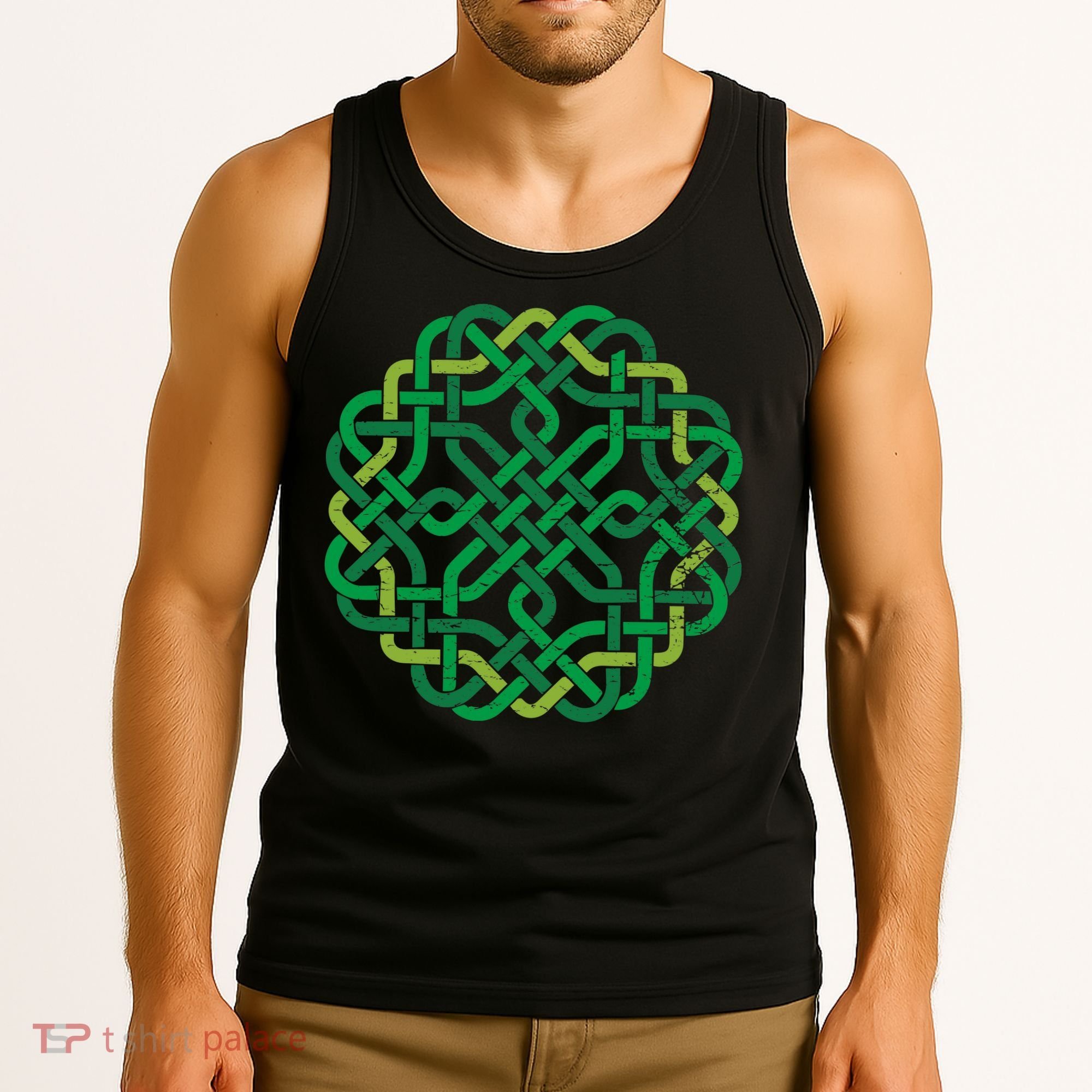 Celtic Knot Gaelic Knotwork St Patrick's Day Tank Top