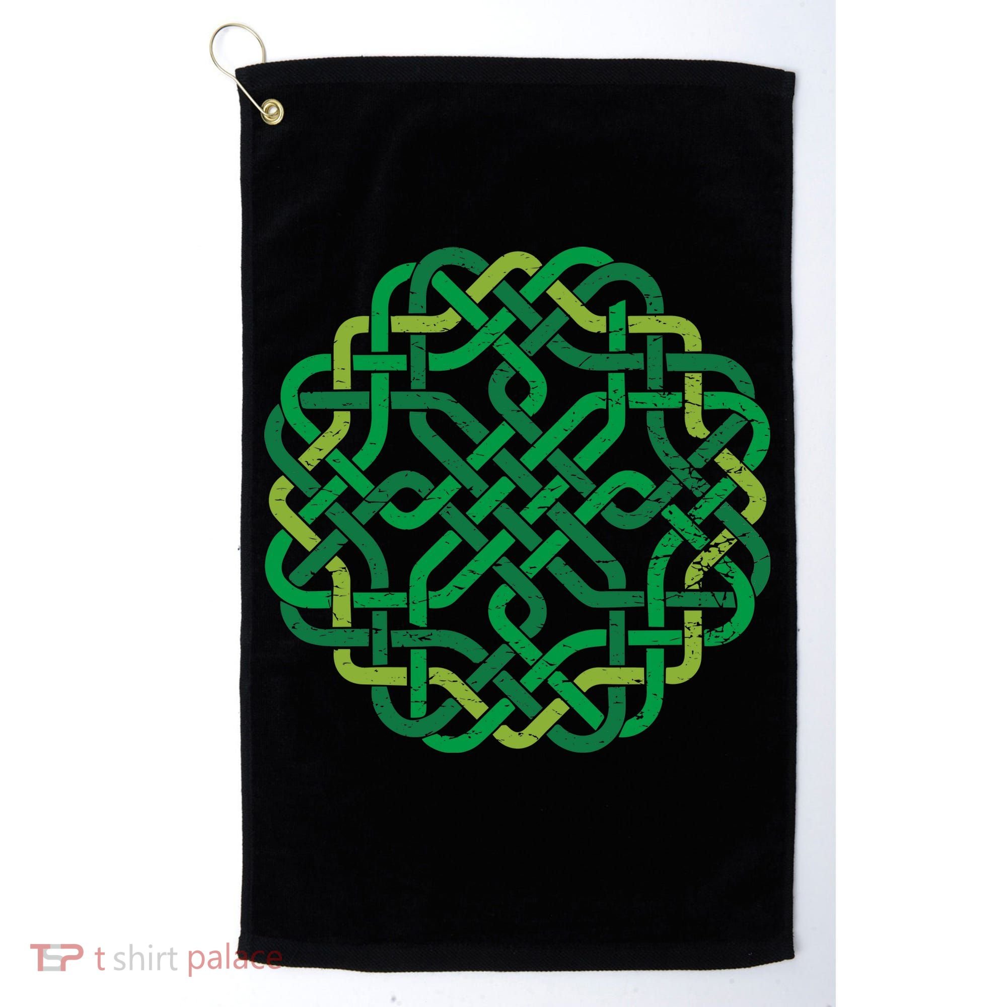 Celtic Knot Gaelic Knotwork St Patrick's Day Golf Towel