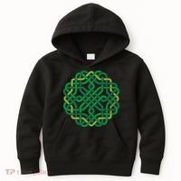 Celtic Knot Gaelic Knotwork St Patrick's Day Kids Hoodie thumb 0