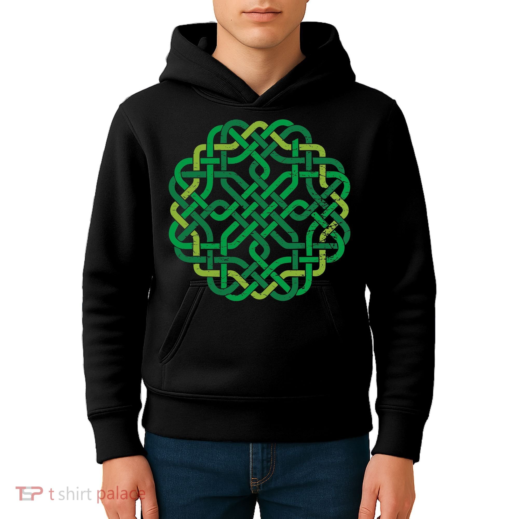 Celtic Knot Gaelic Knotwork St Patrick's Day Kids Hoodie
