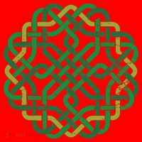 Celtic Knot Gaelic Knotwork St Patrick's Day Santa Hat thumb 1